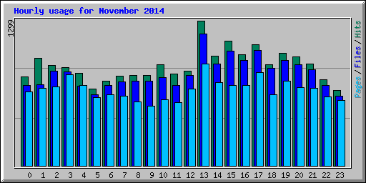 Hourly usage for November 2014