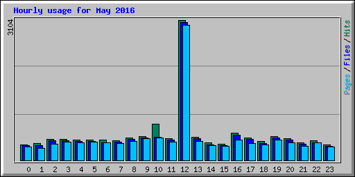 Hourly usage for May 2016