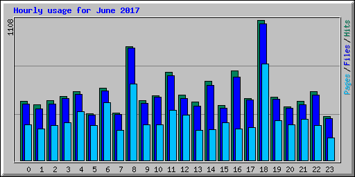 Hourly usage for June 2017
