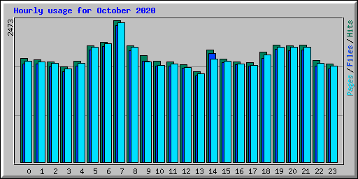 Hourly usage for October 2020